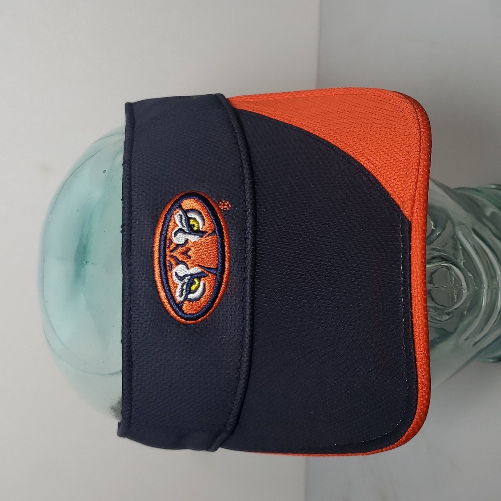 Auburn University Tigers Sun Visor Hat Adjustable Backing. Orange & Blue